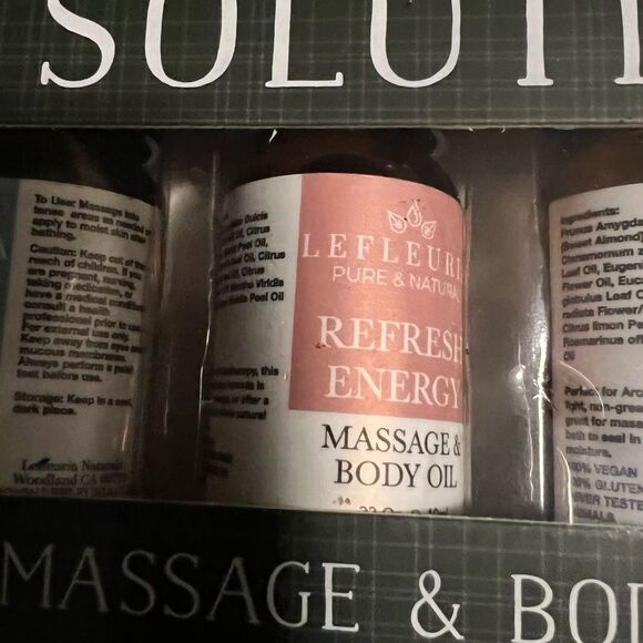 😊3/$30 Essential Oil Massage Oil Wellness set of 6 NEW IN BOX - Picture 9 of 16